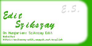 edit szikszay business card